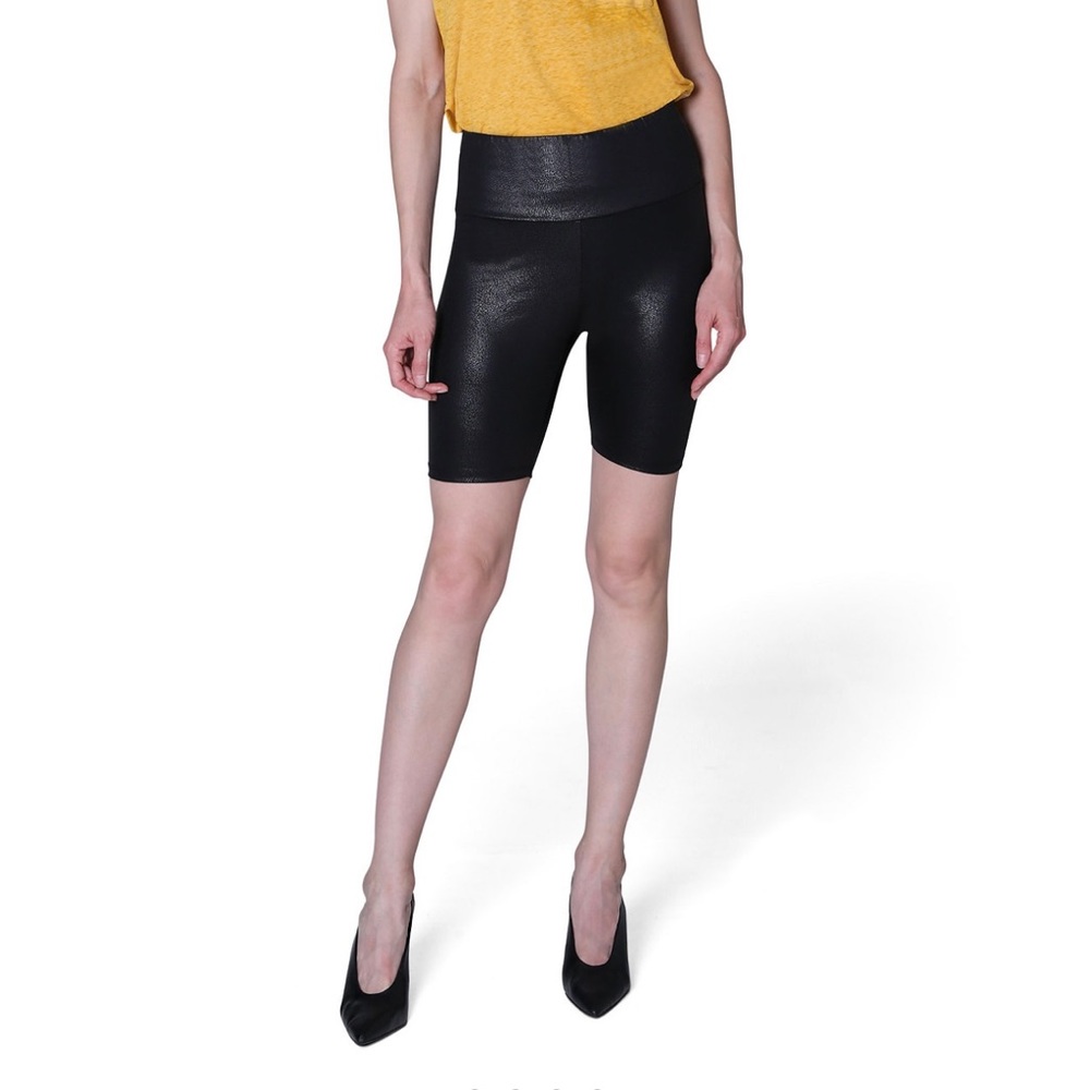 Juniors Faux Leather Bike Shorts by Ultra Flirt